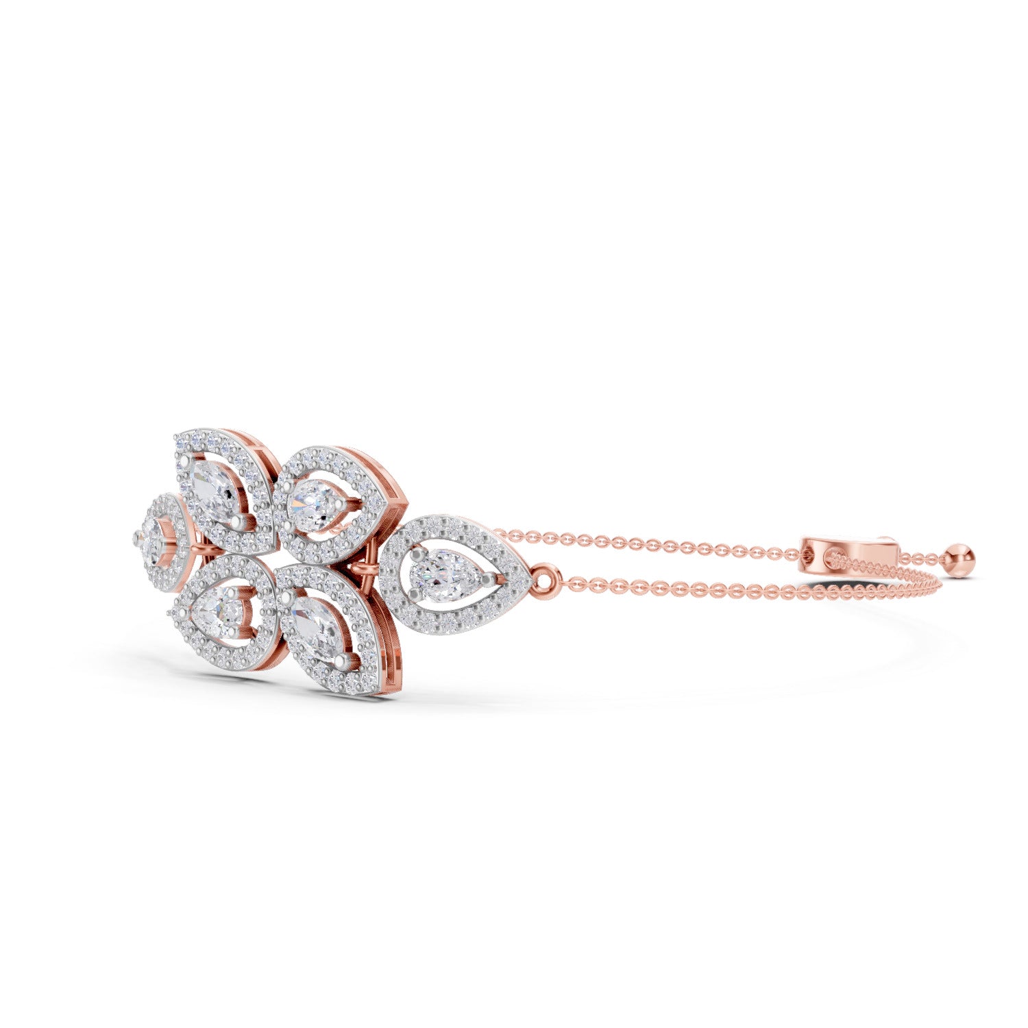 1.93 Carat Marquise Shaped Fashion Bracelet 14K - Rose Gold