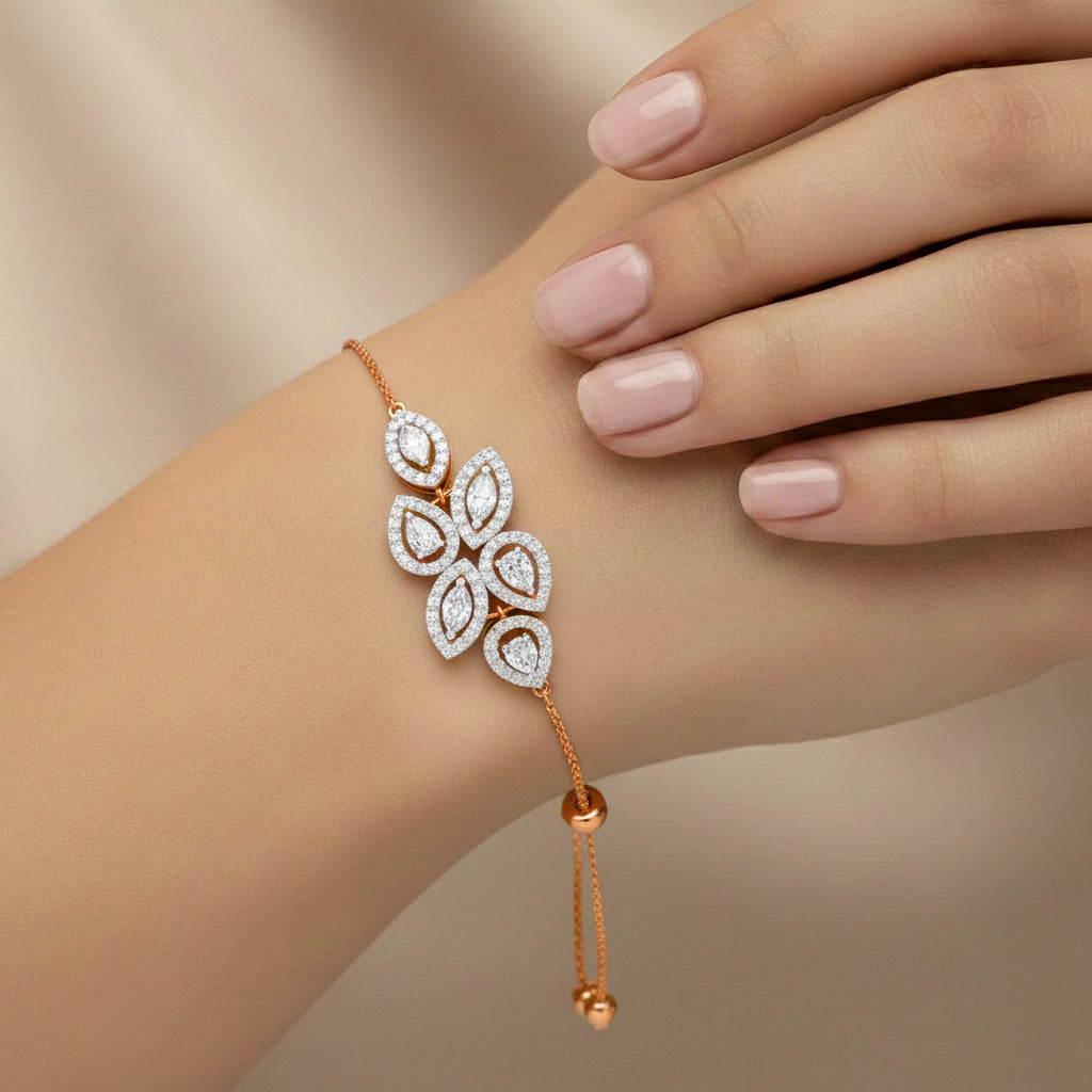 1.93 Carat Marquise Shaped Fashion Bracelet 14K - Rose Gold