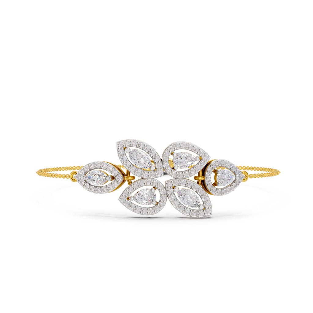 1.93 Carat Marquise Shaped Fashion Bracelet 14K