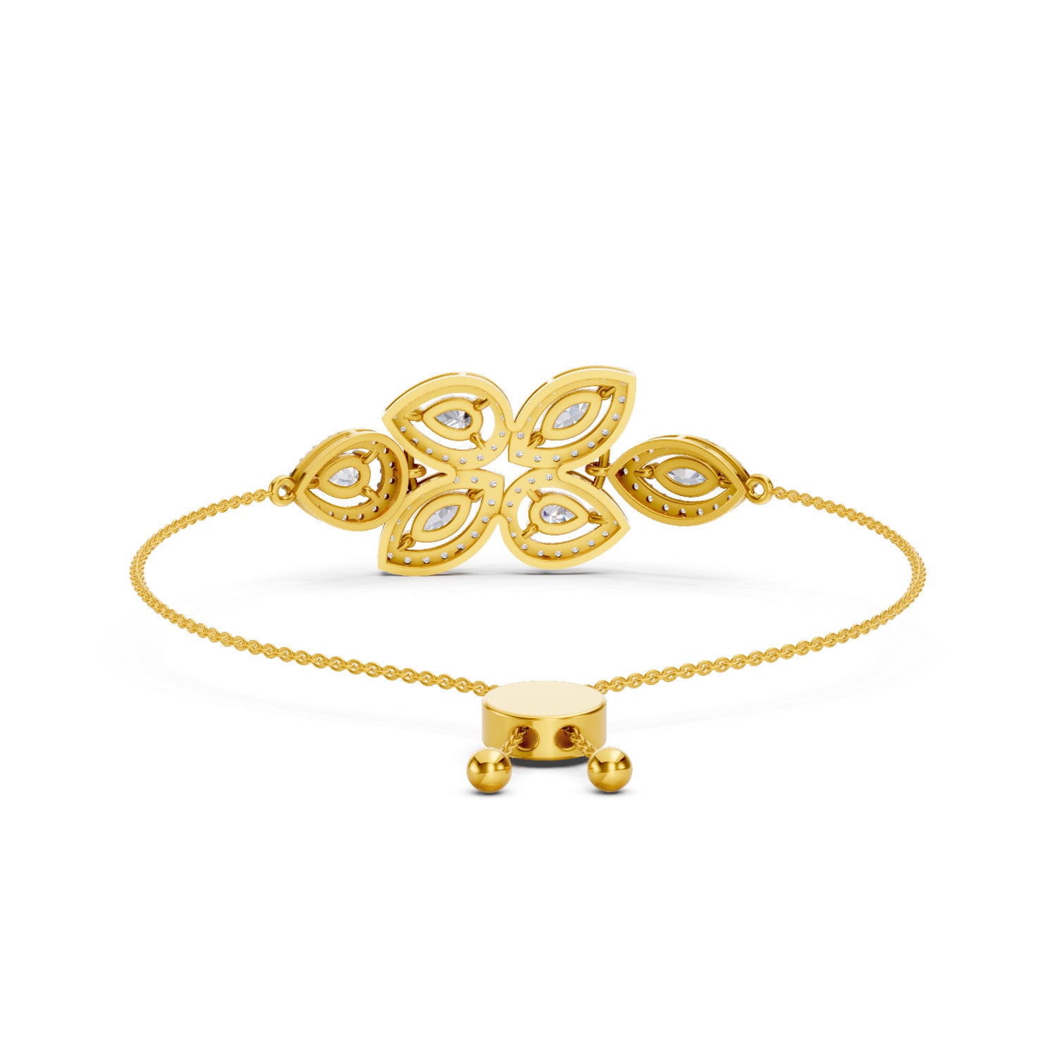1.93 Carat Marquise Shaped Fashion Bracelet 14K