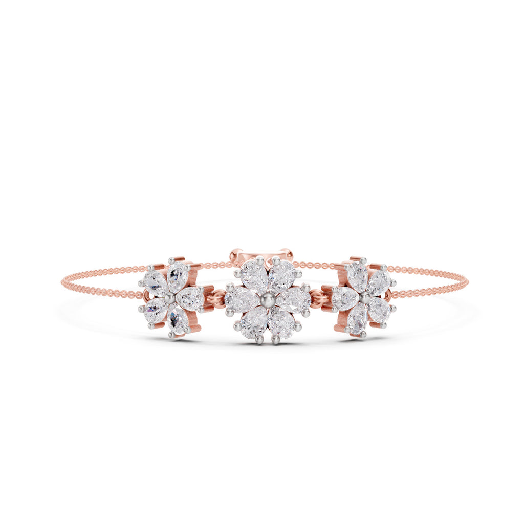 2.38 Carat Pear Shaped Fashion Bracelet 14K - Rose Gold