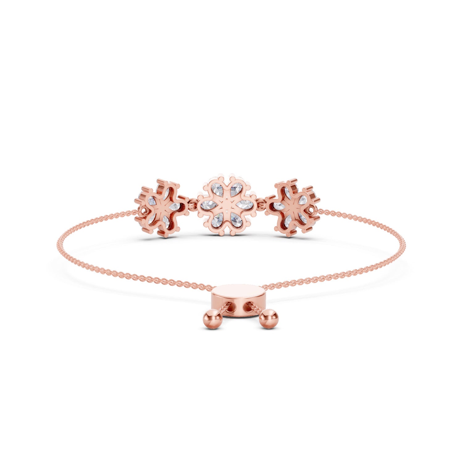 2.38 Carat Pear Shaped Fashion Bracelet 14K - Rose Gold