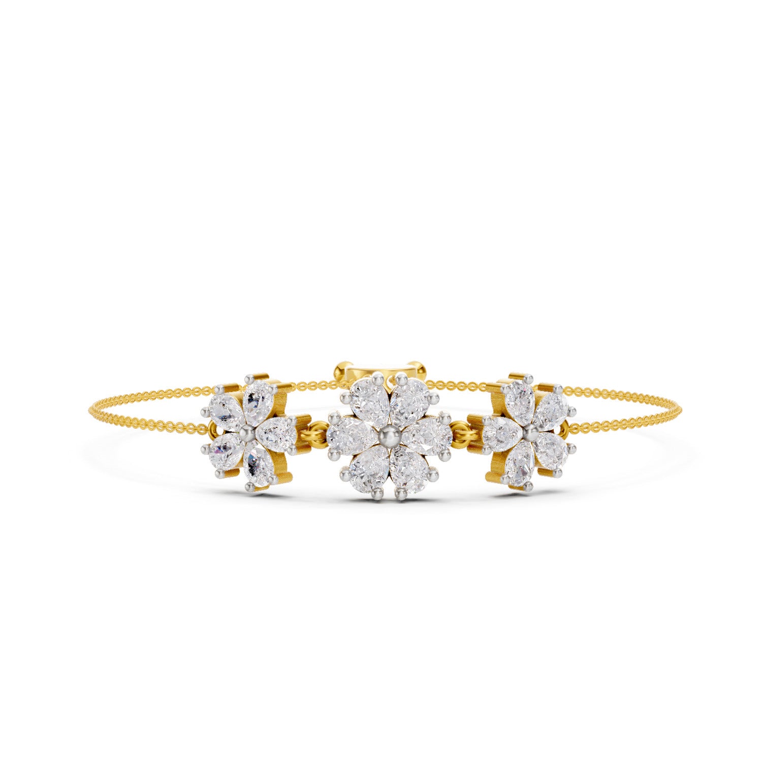 2.38 Carat Pear Shaped Fashion Bracelet 14K