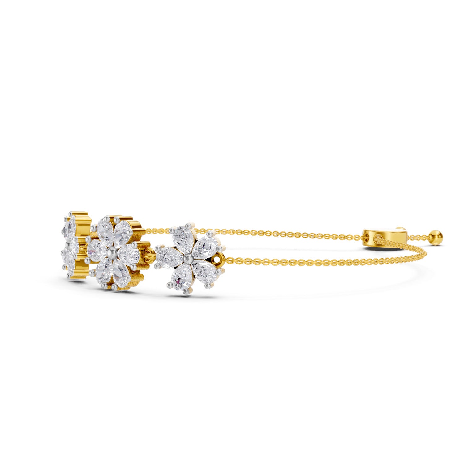 2.38 Carat Pear Shaped Fashion Bracelet 14K
