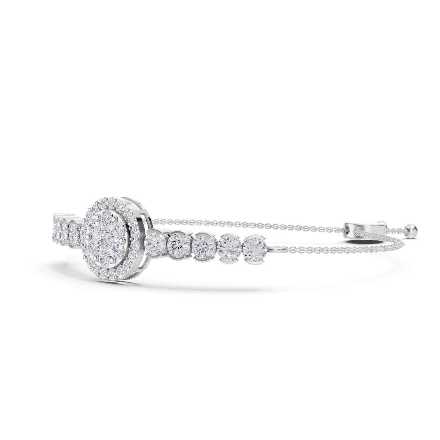 2.45 Carat Fashion Bracelet 14K - White Gold