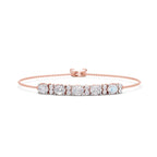 1.72 Carat Oval Shaped Fashion Bracelet 14K - Rose Gold
