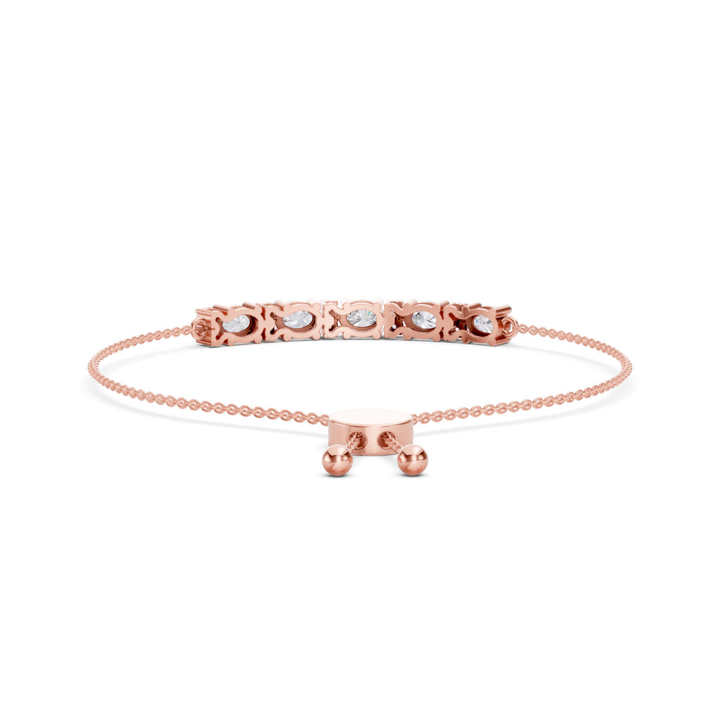 1.72 Carat Oval Shaped Fashion Bracelet 14K - Rose Gold