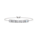 1.72 Carat Oval Shaped Fashion Bracelet 14K - White Gold