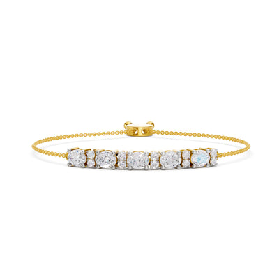 1.72 Carat Oval Shaped Fashion Bracelet 14K