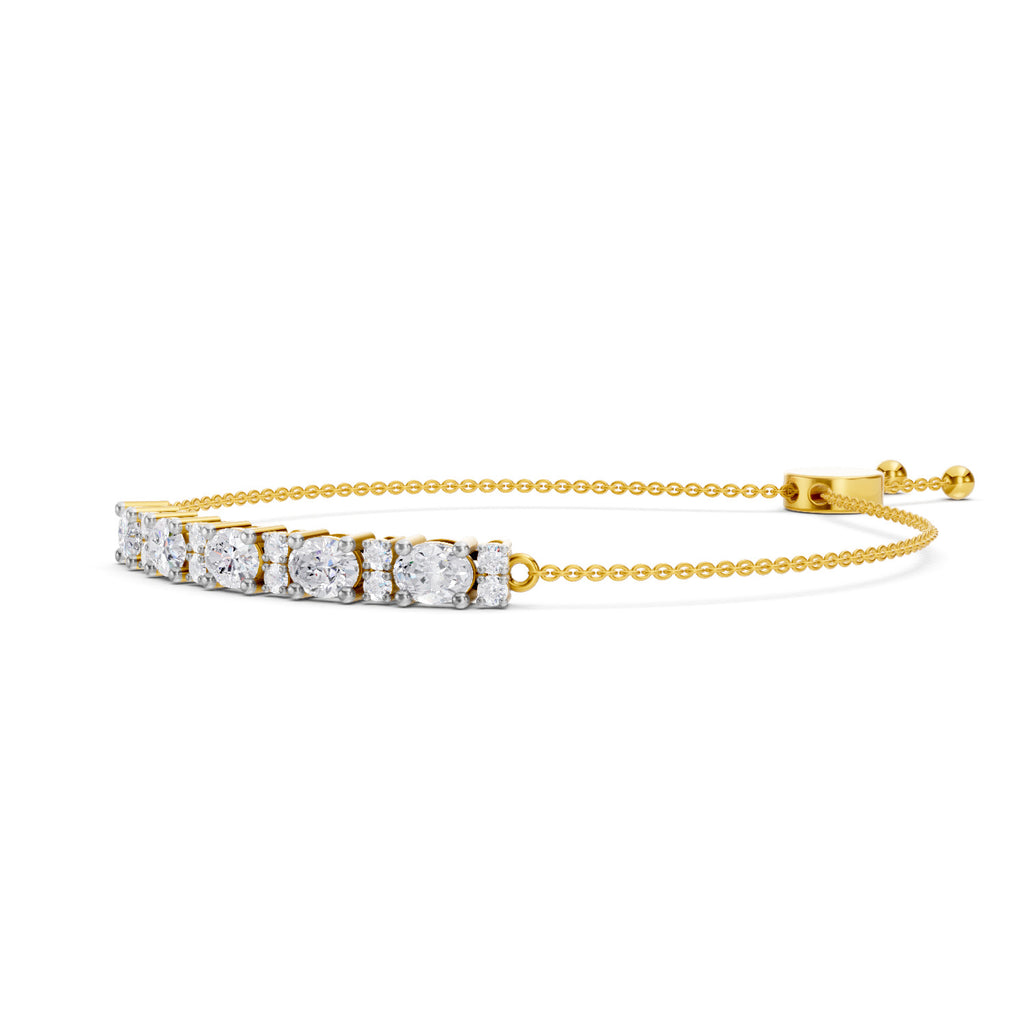 1.72 Carat Oval Shaped Fashion Bracelet 14K