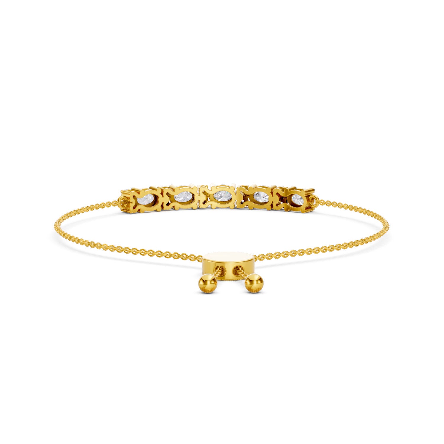 1.72 Carat Oval Shaped Fashion Bracelet 14K