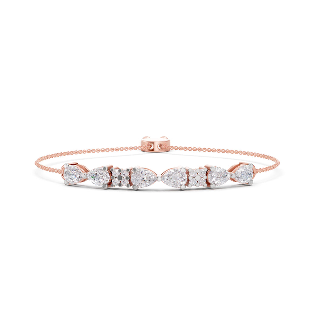1.52 Carat Pear Shaped Fashion Bracelet 14K - Rose Gold