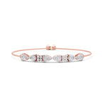 1.52 Carat Pear Shaped Fashion Bracelet 14K - Rose Gold