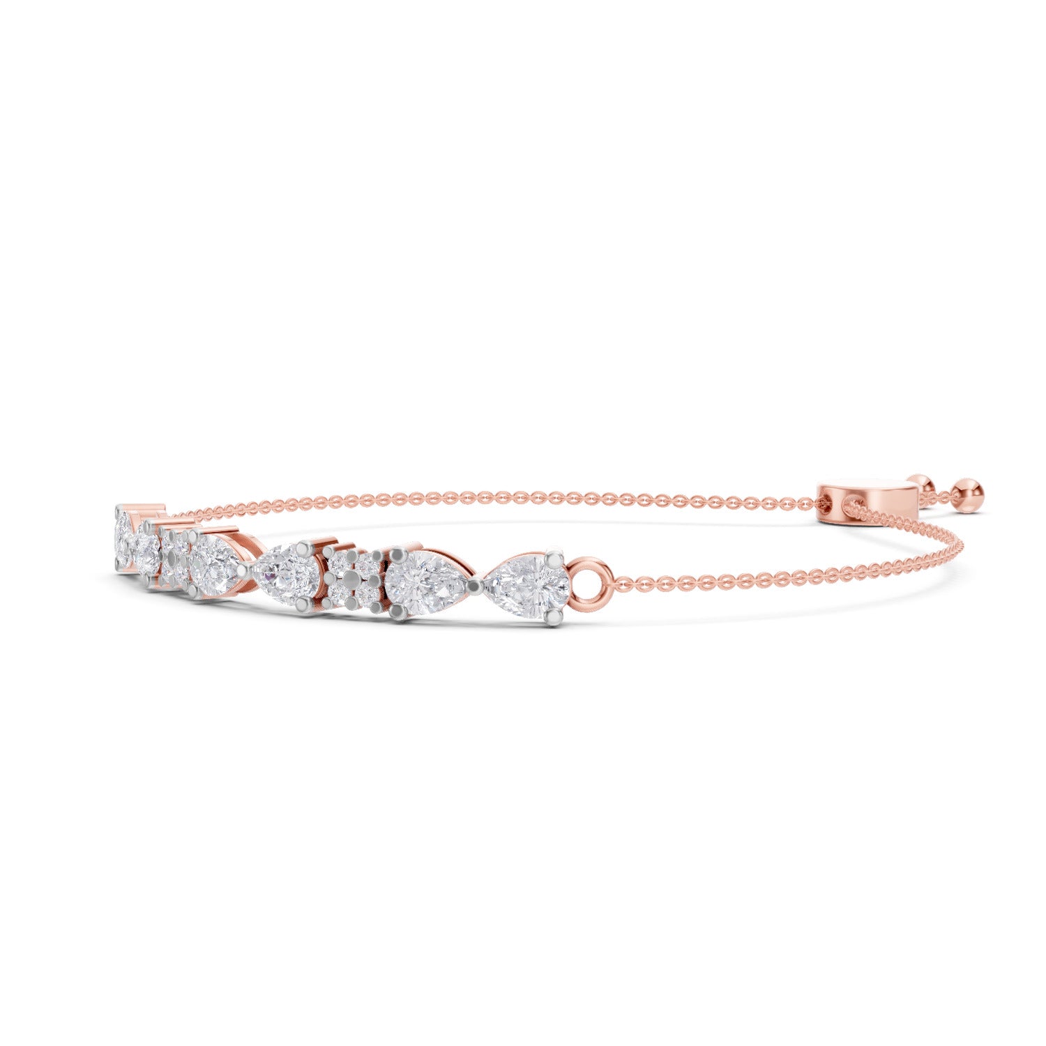 1.52 Carat Pear Shaped Fashion Bracelet 14K - Rose Gold
