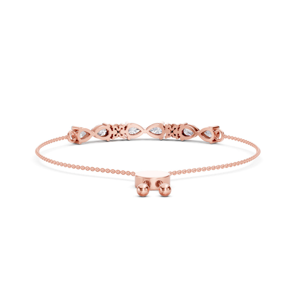 1.52 Carat Pear Shaped Fashion Bracelet 14K - Rose Gold