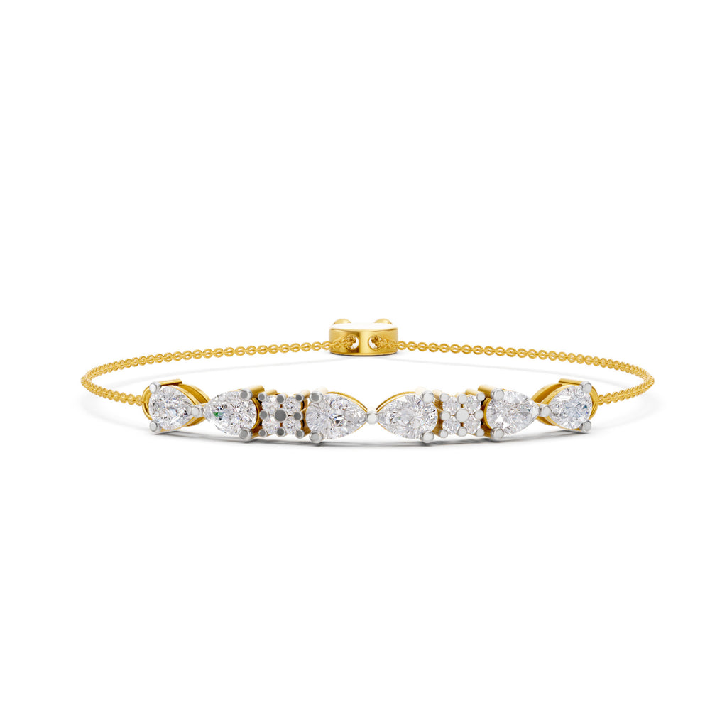 1.52 Carat Pear Shaped Fashion Bracelet 14K