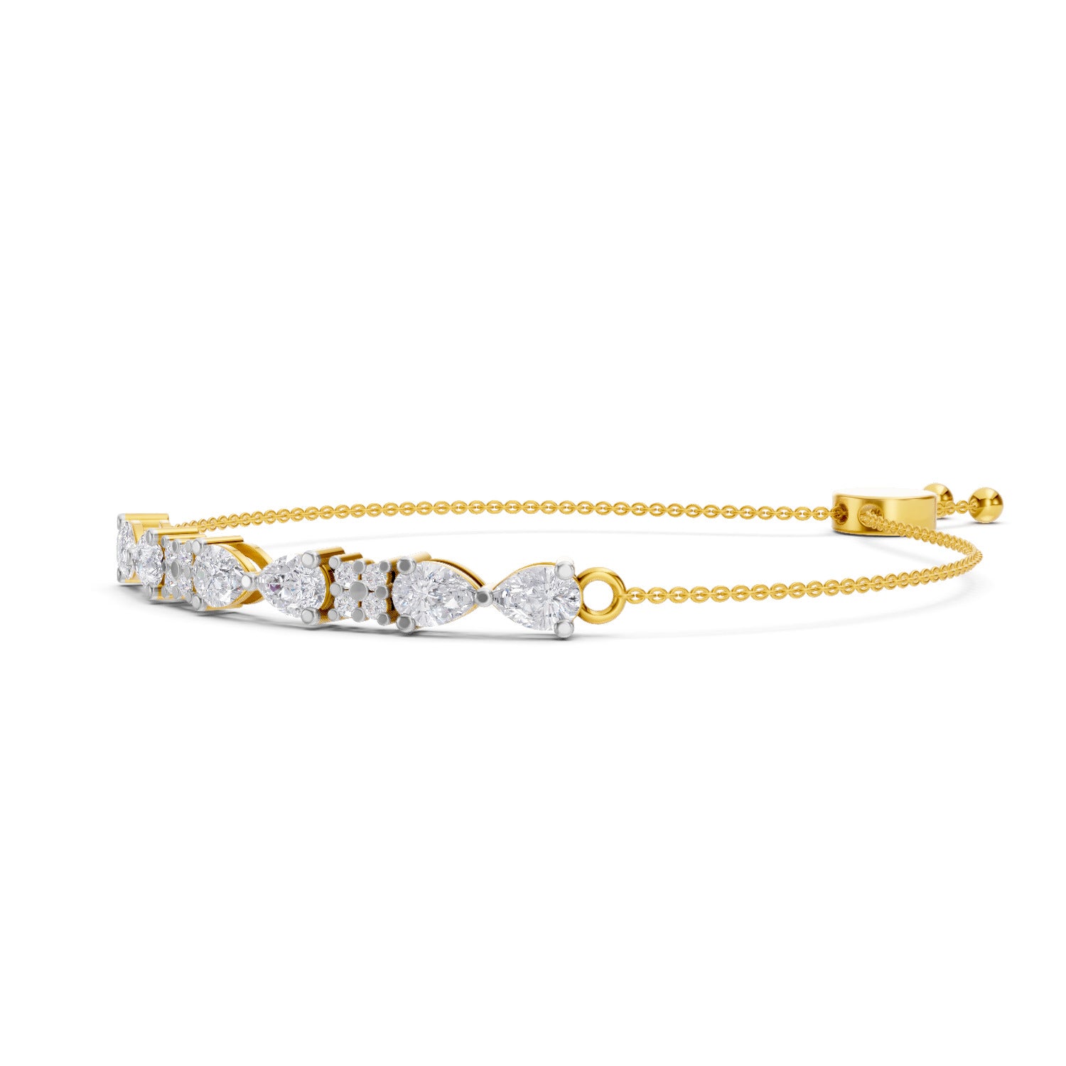1.52 Carat Pear Shaped Fashion Bracelet 14K