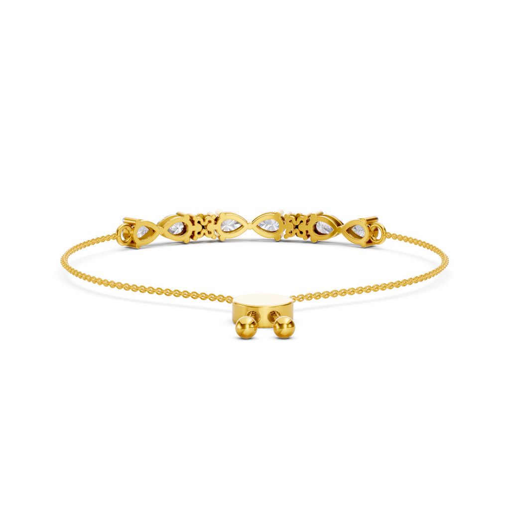 1.52 Carat Pear Shaped Fashion Bracelet 14K