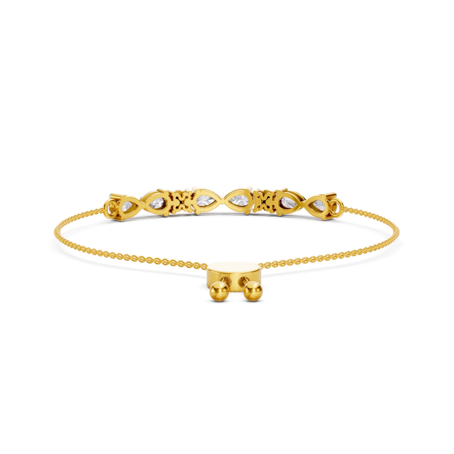 1.52 Carat Pear Shaped Fashion Bracelet 14K