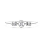 1.66 Carat Emerald Shaped Fashion Bracelet 14K - White Gold