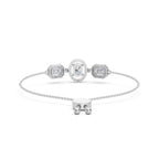 1.66 Carat Emerald Shaped Fashion Bracelet 14K - White Gold