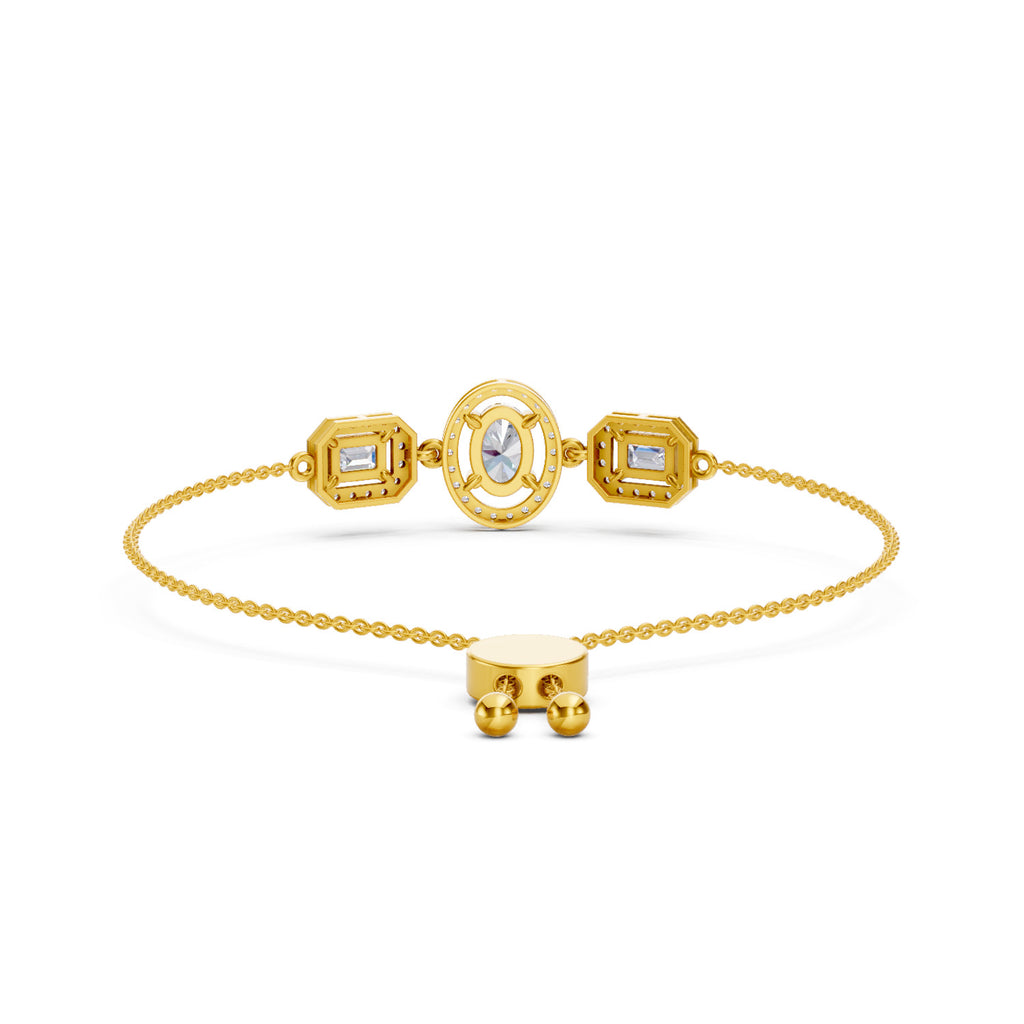1.66 Carat Emerald Shaped Fashion Bracelet 14K