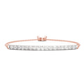 Lab Grown Diamond 1.34 Carat Diamond Bar Bolo Bracelet 14KY