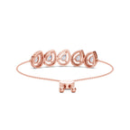 2.05 Carat Pear Shaped Fashion Bracelet 14K - Rose Gold