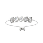 2.05 Carat Pear Shaped Fashion Bracelet 14K - White Gold