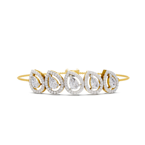2.05 Carat Pear Shaped Fashion Bracelet 14K