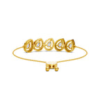 2.05 Carat Pear Shaped Fashion Bracelet 14K