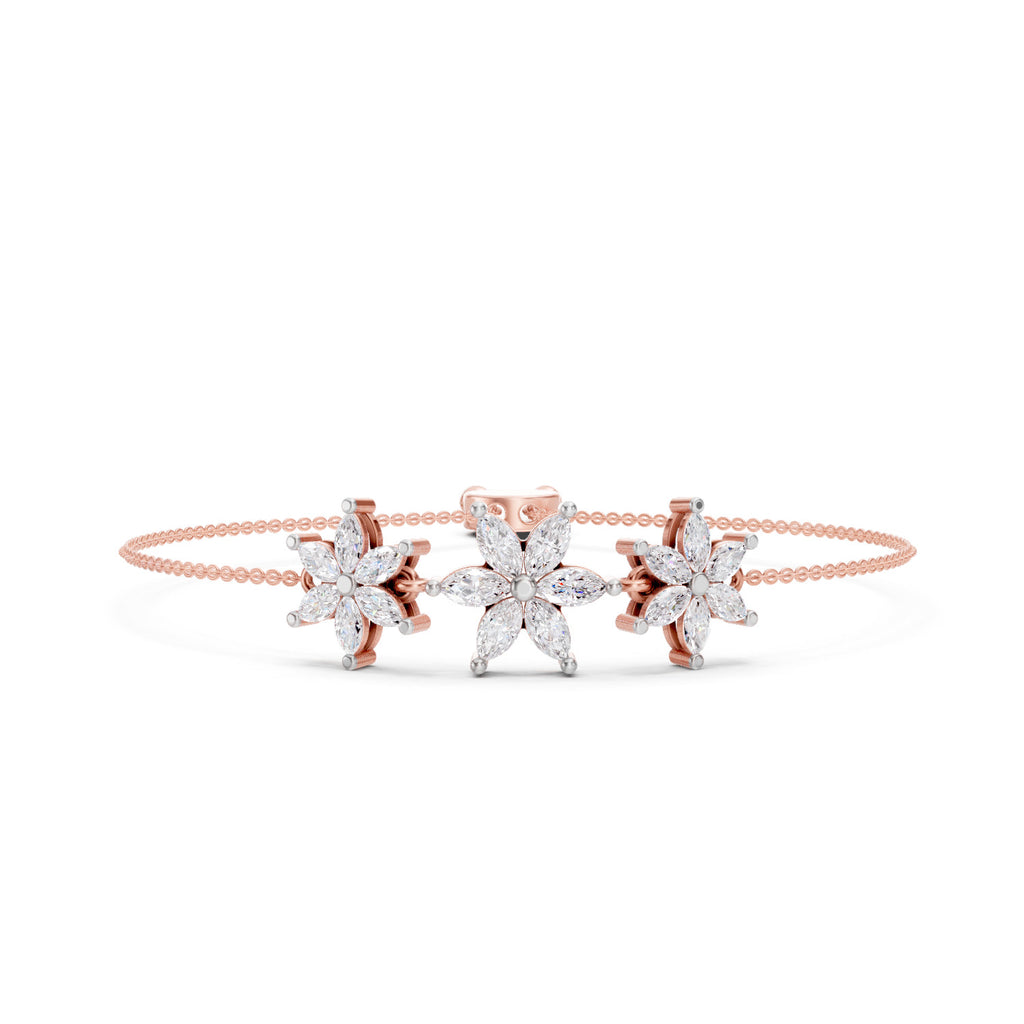 1.74 Carat Marquise Shaped Fashion Bracelet 14K - Rose Gold
