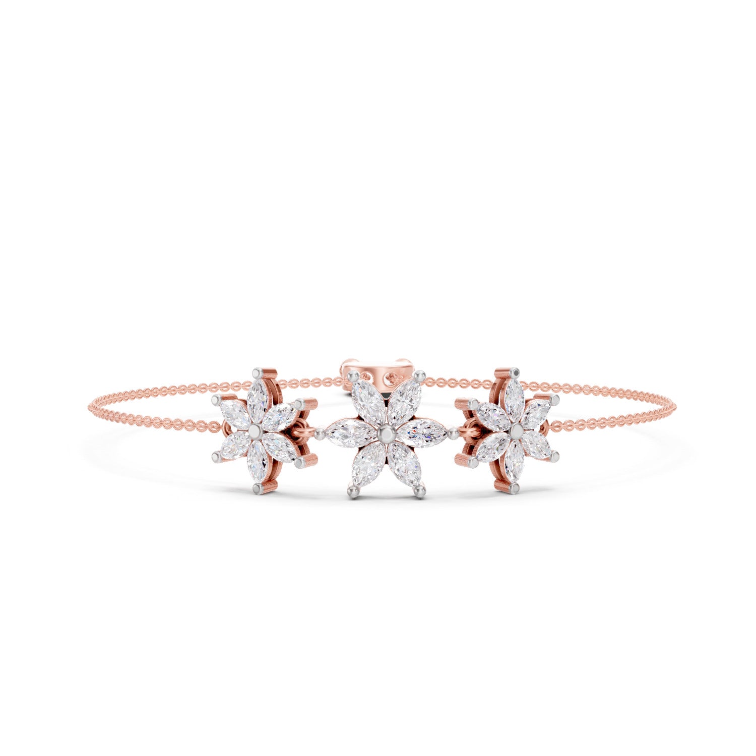 1.74 Carat Marquise Shaped Fashion Bracelet 14K - Rose Gold