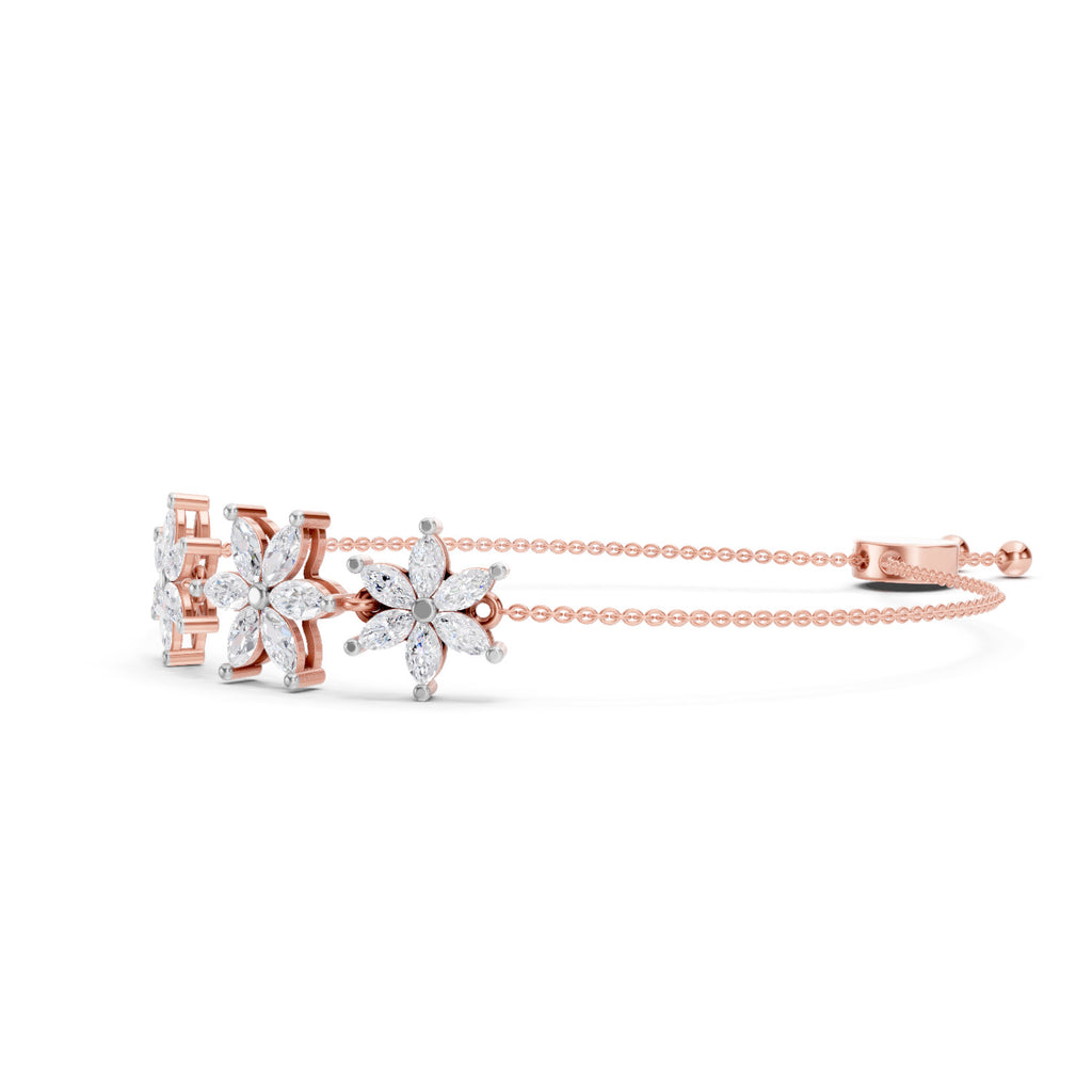 1.74 Carat Marquise Shaped Fashion Bracelet 14K - Rose Gold