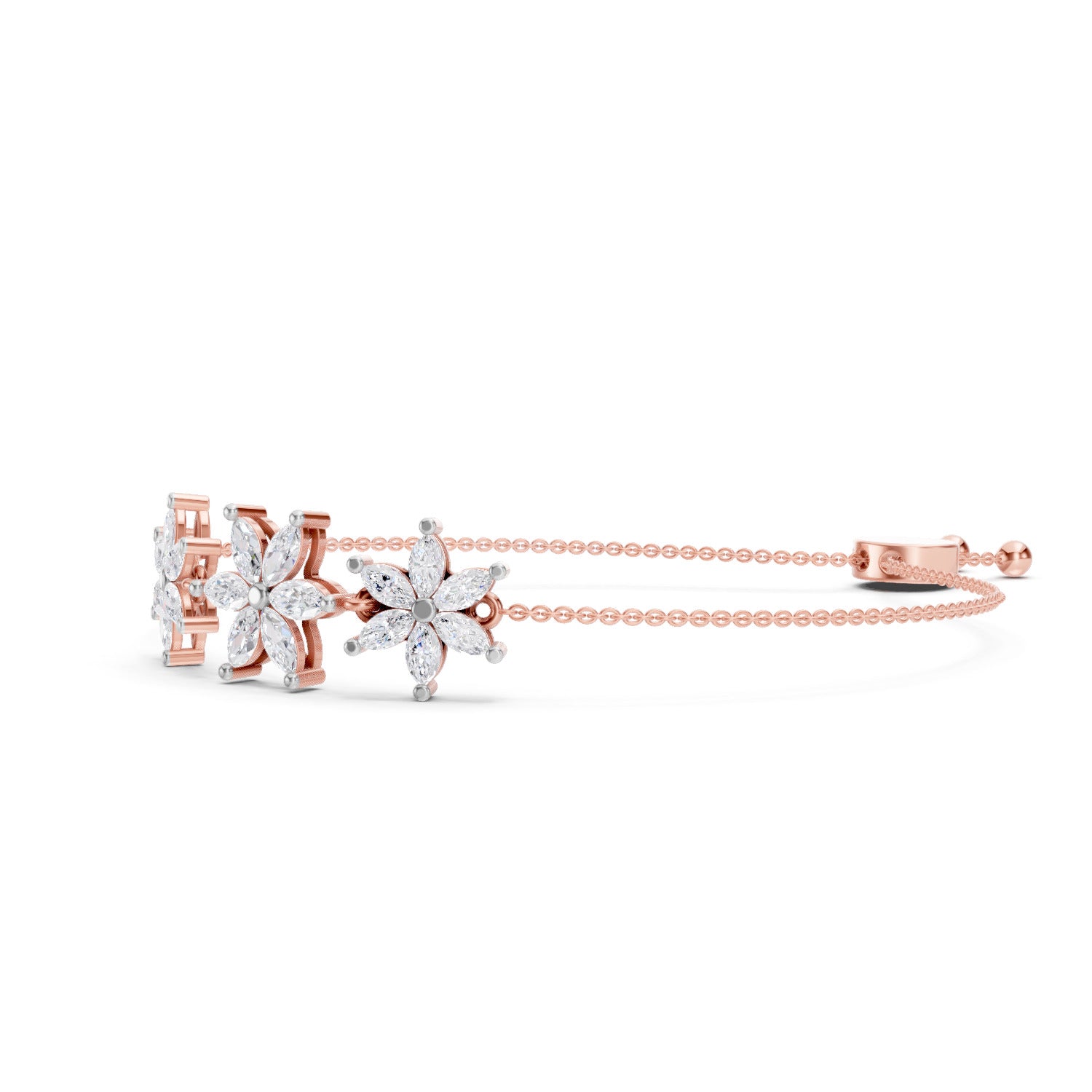1.74 Carat Marquise Shaped Fashion Bracelet 14K - Rose Gold
