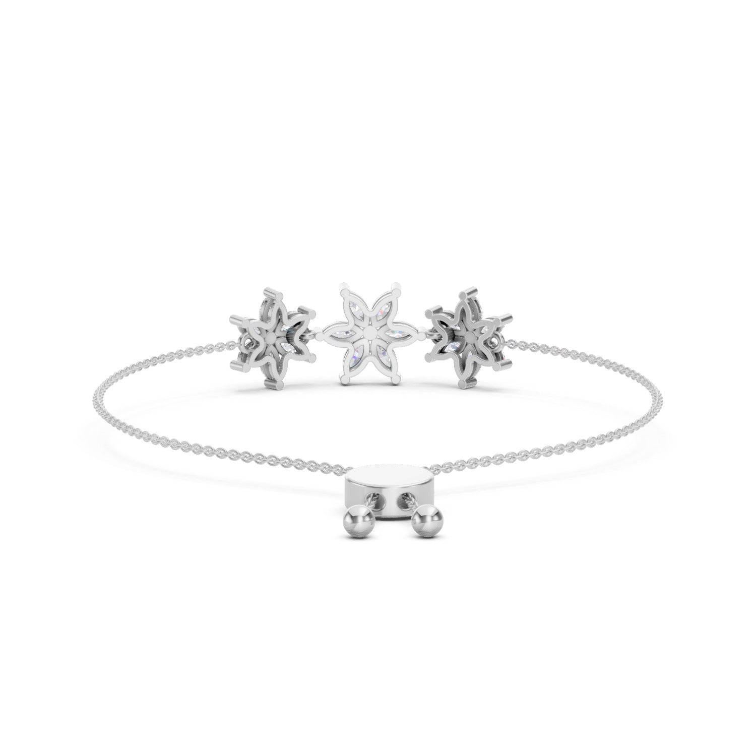 1.74 Carat Marquise Shaped Fashion Bracelet 14K - White Gold
