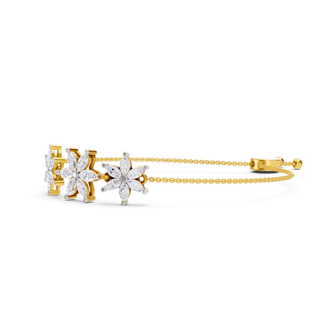 1.74 Carat Marquise Shaped Fashion Bracelet 14K