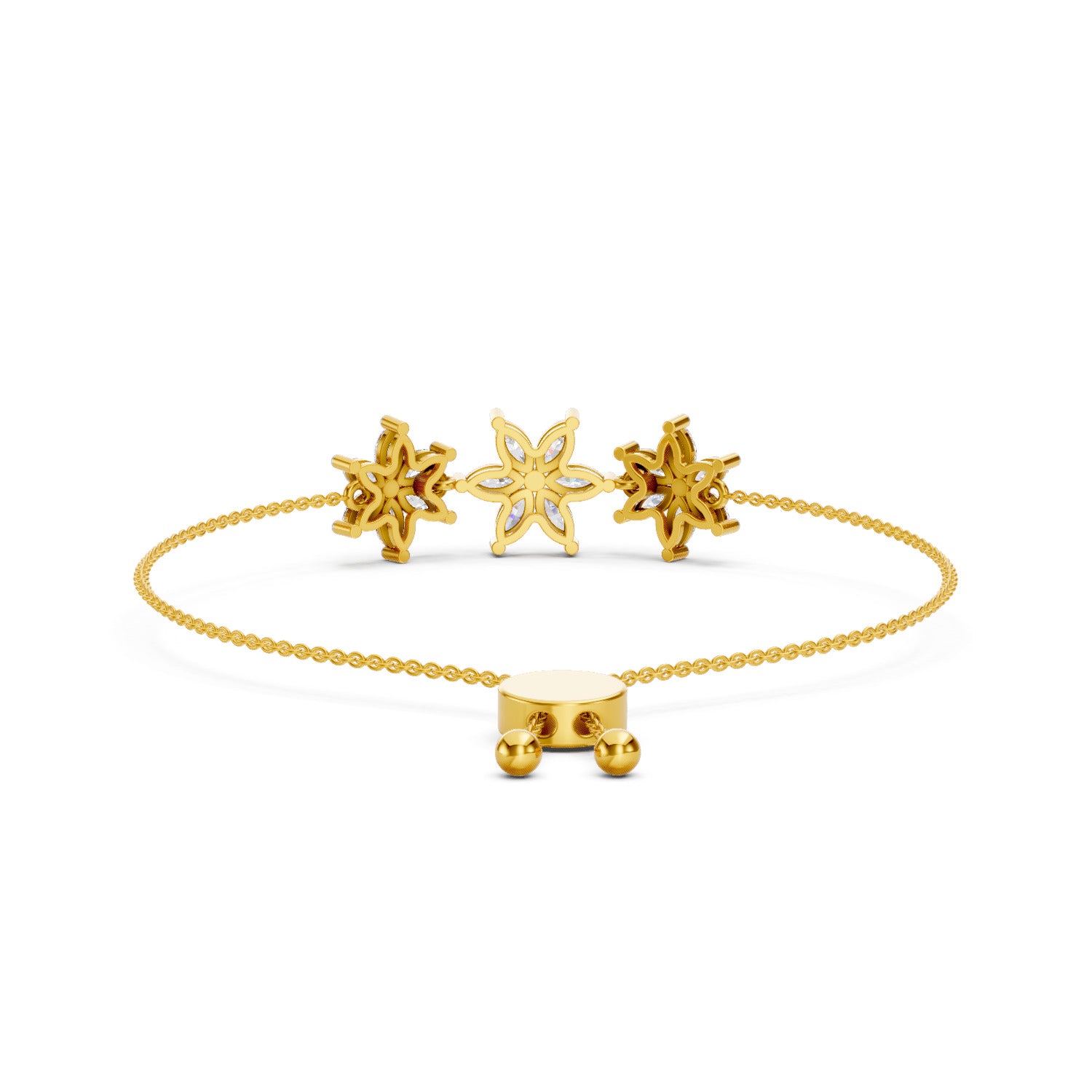 1.74 Carat Marquise Shaped Fashion Bracelet 14K