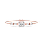 1.64 Carat Emerald Shaped Fashion Bracelet 14K - Rose Gold