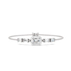 1.64 Carat Emerald Shaped Fashion Bracelet 14K - White Gold