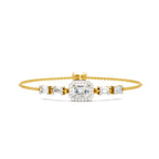 1.64 Carat Emerald Shaped Fashion Bracelet 14K