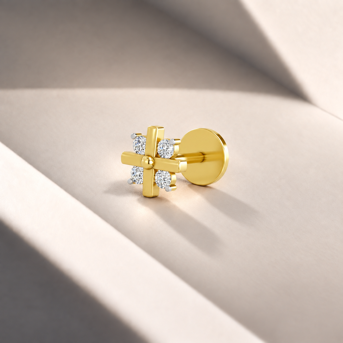 Celestial Floral Diamond Nose Pin