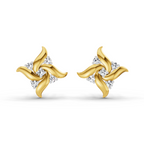 0.1 Carat Floral Stud Earrings 14K