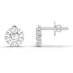 0.10 Ct Earrings 14K - White Gold