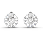 0.10 Ct Earrings 14K - White Gold