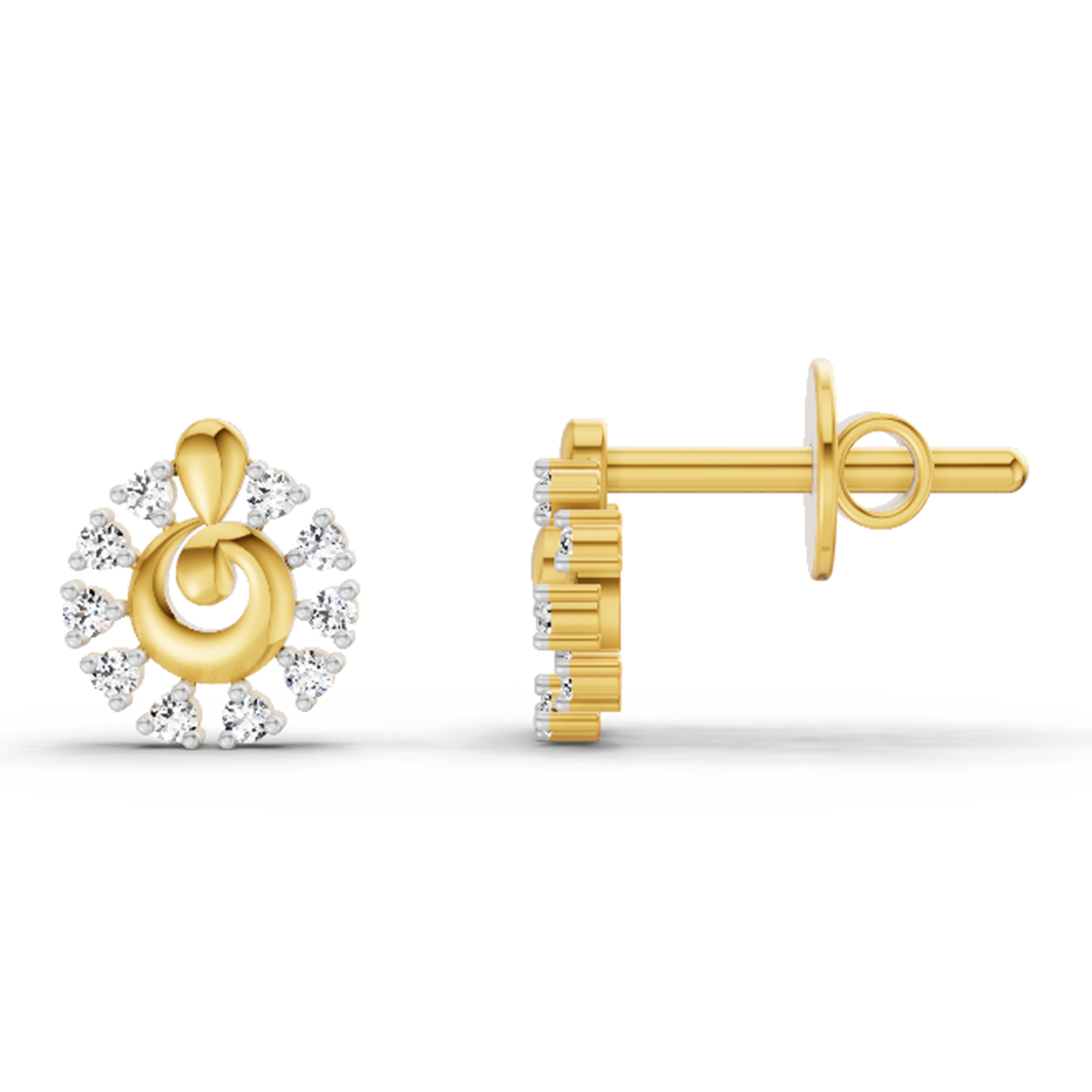 0.10 Ct Earrings 14K