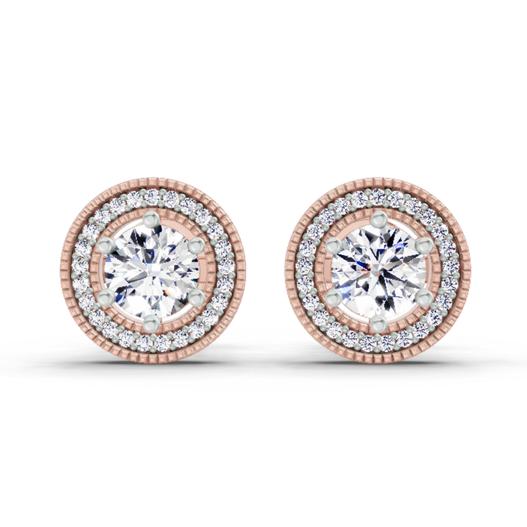 1.40 Ct Earrings 14K - Rose Gold