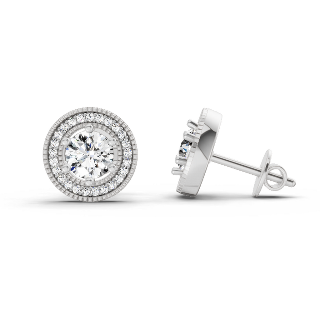 1.40 Ct Earrings 14K - White Gold