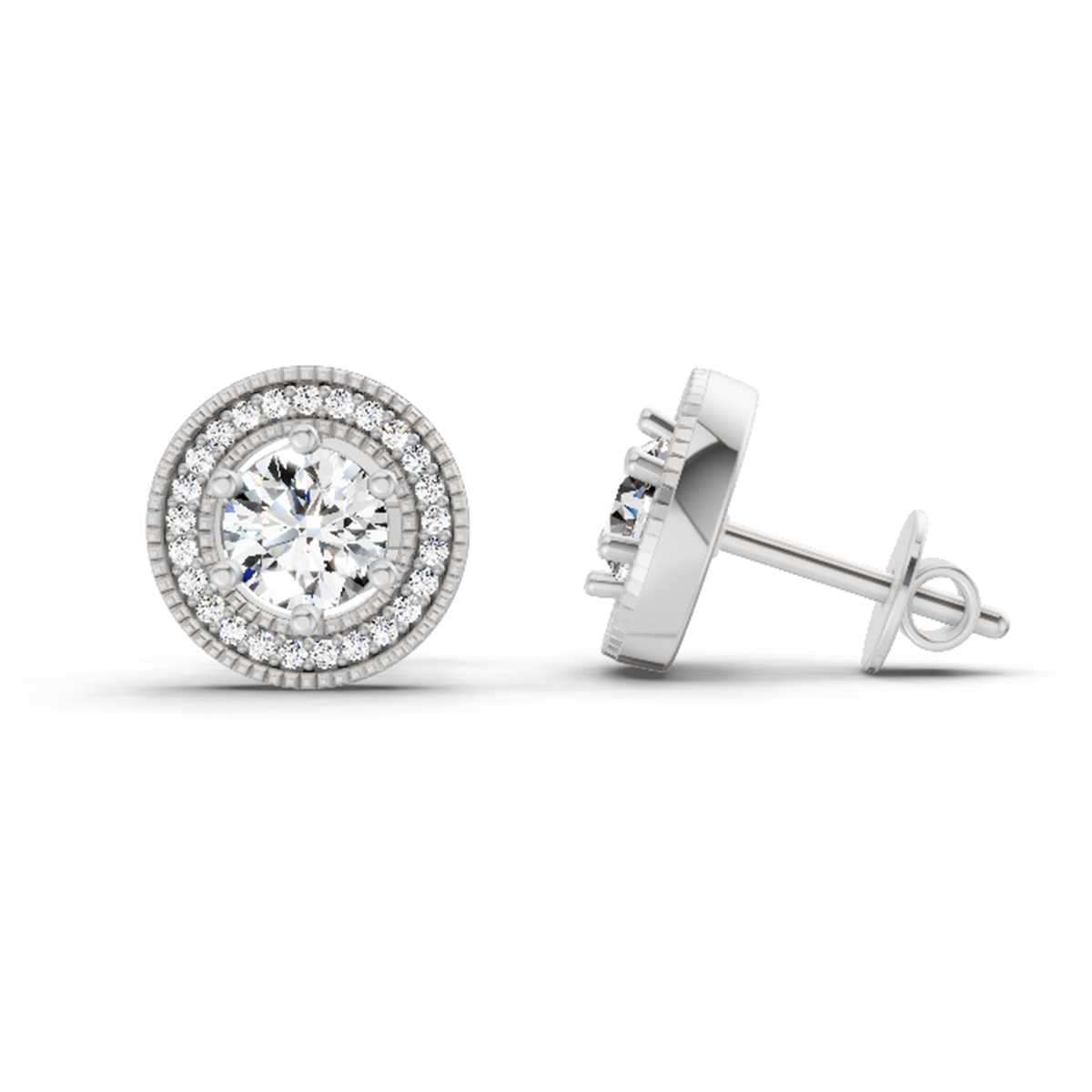 1.40 Ct Earrings 14K - White Gold
