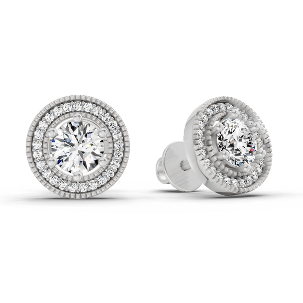 1.40 Ct Earrings 14K - White Gold